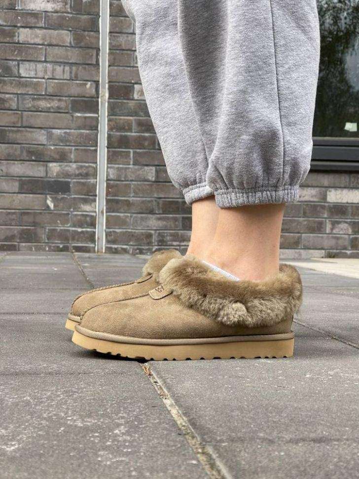 Жіночі UGG Чоботи Сліпери Тапці Хакі Замша з Хутром Coquette Khaki Suede — фото 6