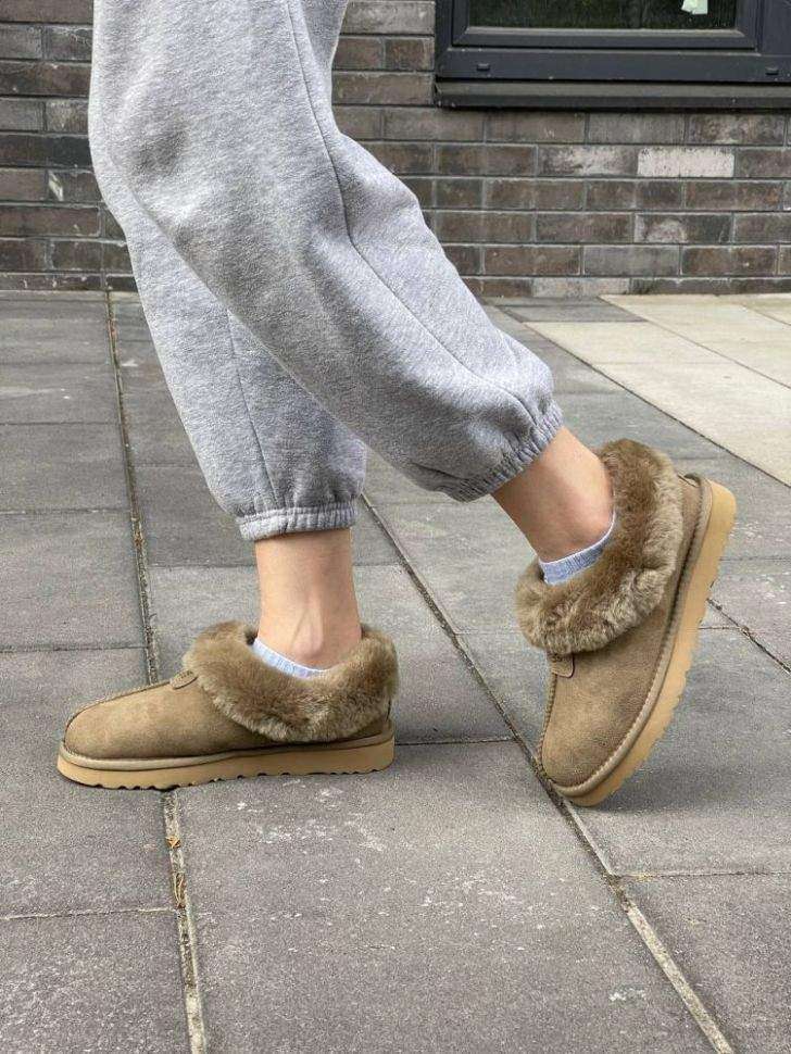 Жіночі UGG Чоботи Сліпери Тапці Хакі Замша з Хутром Coquette Khaki Suede — фото 7