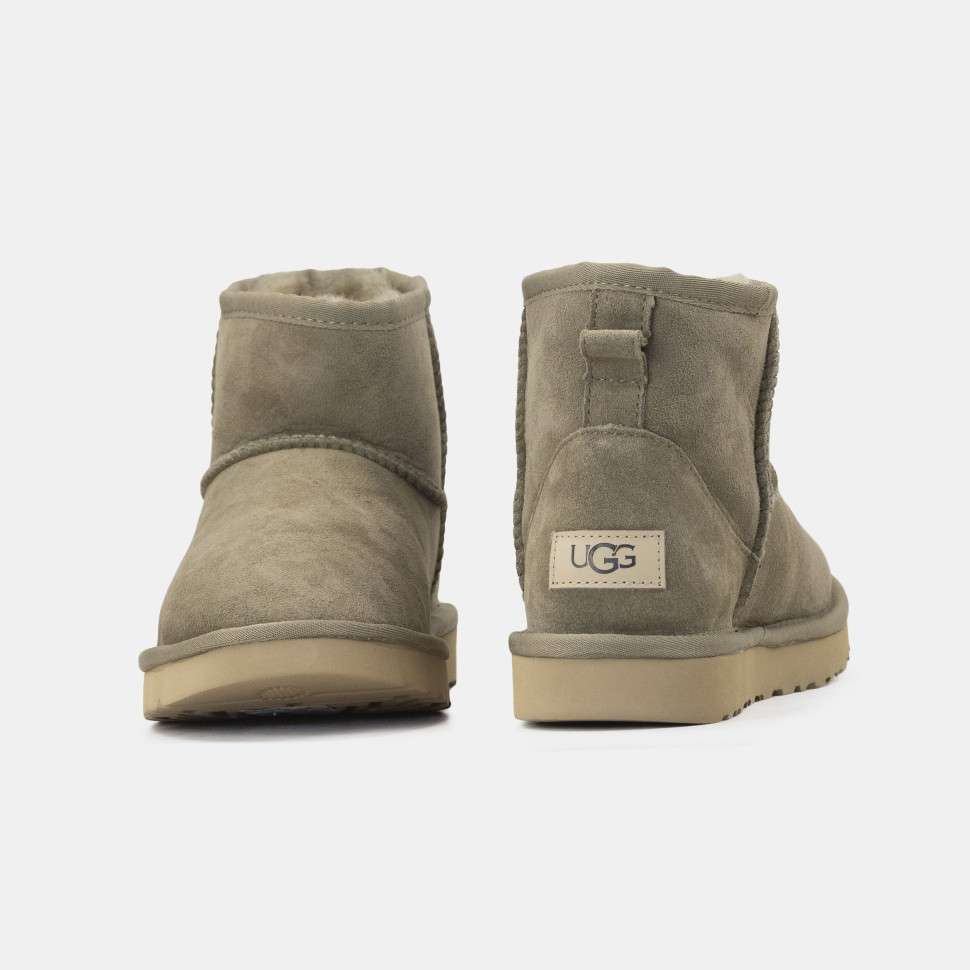 Жіночі UGG Класік Міні Хакі Замшеві Classic Mini Khaki Suede — фото 3
