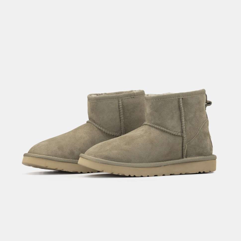 Жіночі UGG Класік Міні Хакі Замшеві Classic Mini Khaki Suede — фото 4