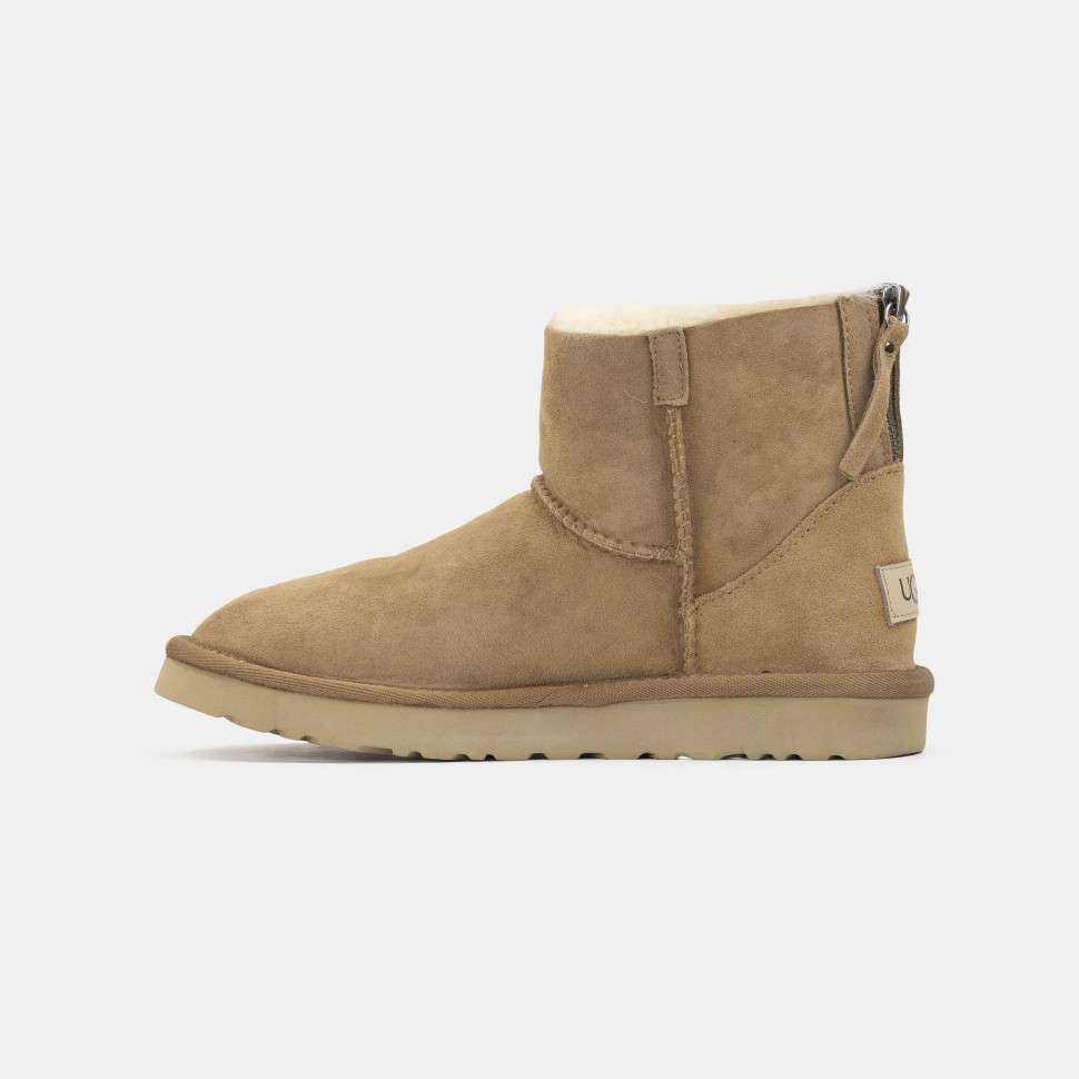 Жіночі UGG Класік Міні Рижі Замшеві с Змійкою Classic Mini Chestnut Suede Zipper — фото 2