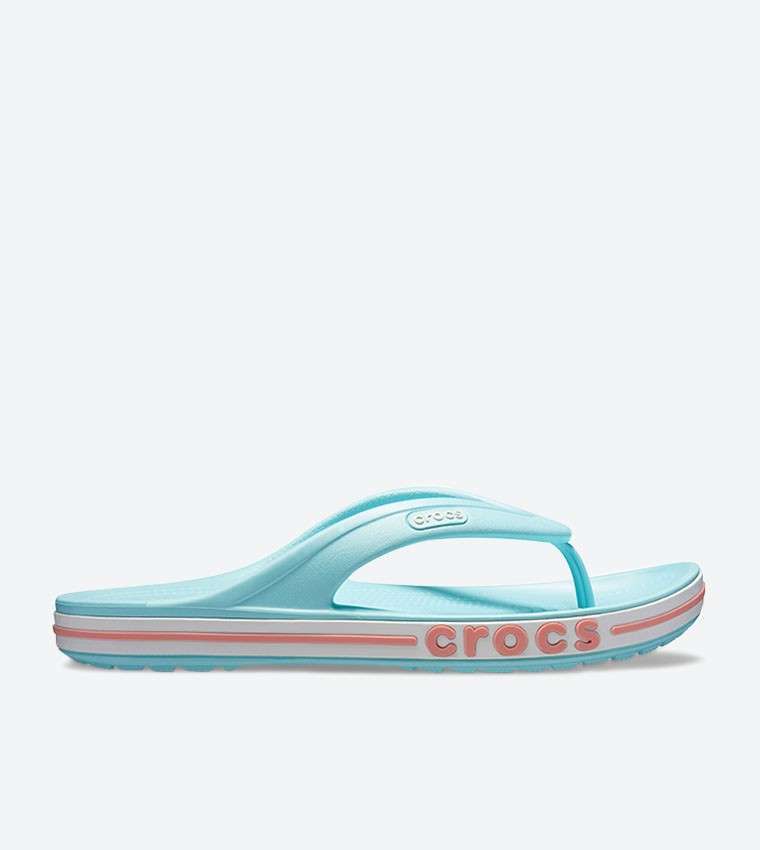 Жіночі в'єтнамки Баябенд Блакитні Crocs Bayaband Flip Ice Blue/Melon — фото 5