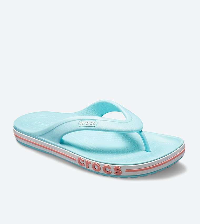 Жіночі в'єтнамки Баябенд Блакитні Crocs Bayaband Flip Ice Blue/Melon — фото 6
