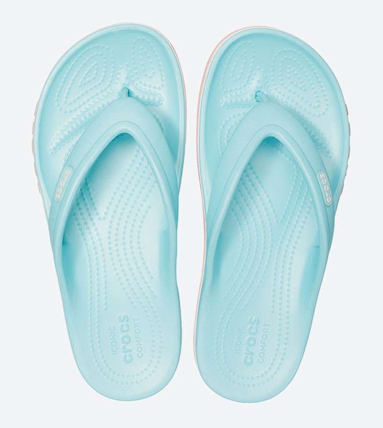 Жіночі в'єтнамки Баябенд Блакитні Crocs Bayaband Flip Ice Blue/Melon — фото 8
