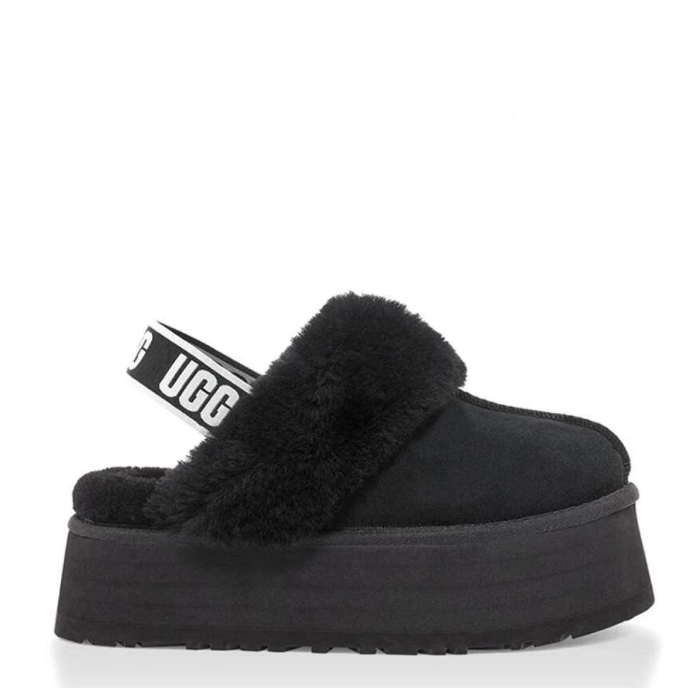 Жіночі UGG Сандалі Платформа Чорні Замша Funkette Slippers Platform Black