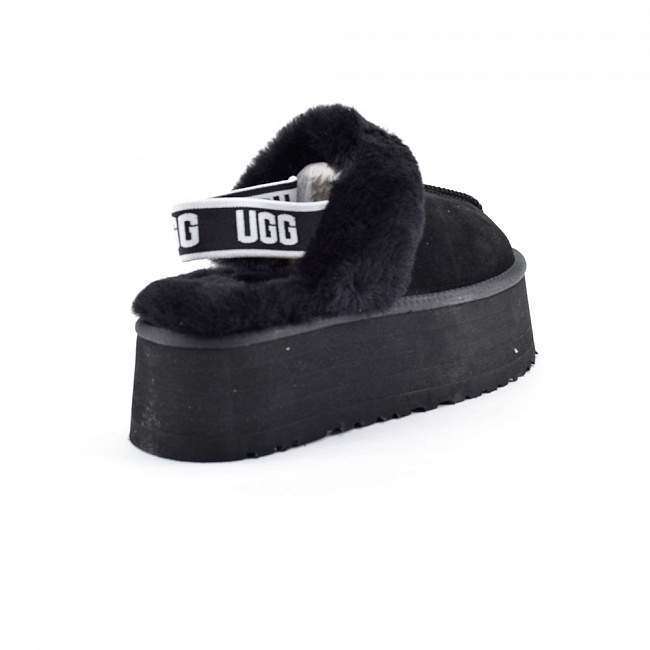 Жіночі UGG Сандалі Платформа Чорні Замша Funkette Slippers Platform Black — фото 3
