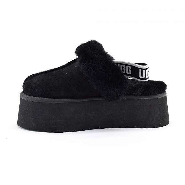 Жіночі UGG Сандалі Платформа Чорні Замша Funkette Slippers Platform Black — фото 4