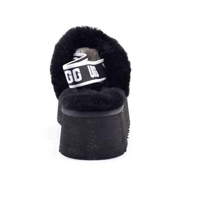Жіночі UGG Сандалі Платформа Чорні Замша Funkette Slippers Platform Black — фото 5