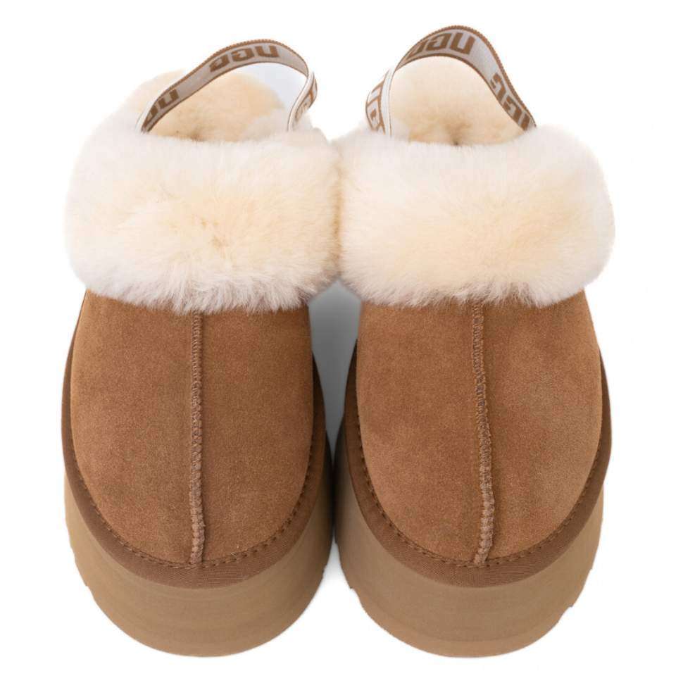 Жіночі UGG Сандалі Платформа Помаранчеві Замша Funkette Slippers Platform Chestnut — фото 2