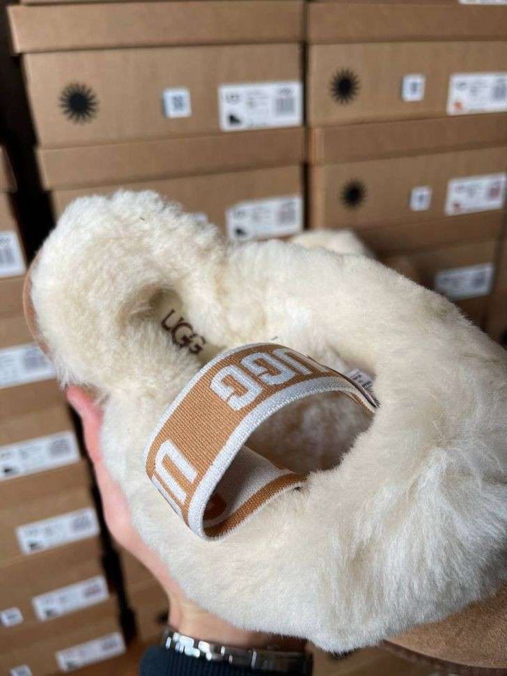 Жіночі UGG Сандалі Платформа Помаранчеві Замша Funkette Slippers Platform Chestnut — фото 12