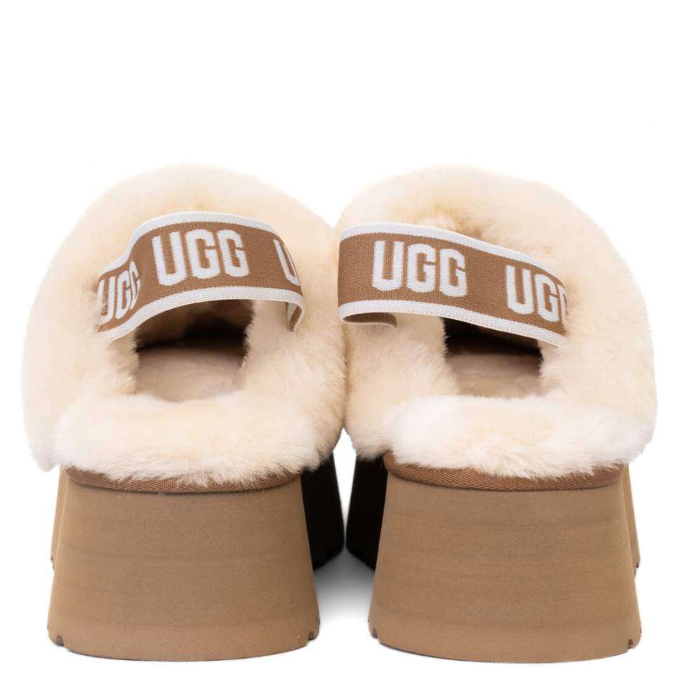 Жіночі UGG Сандалі Платформа Помаранчеві Замша Funkette Slippers Platform Chestnut — фото 3
