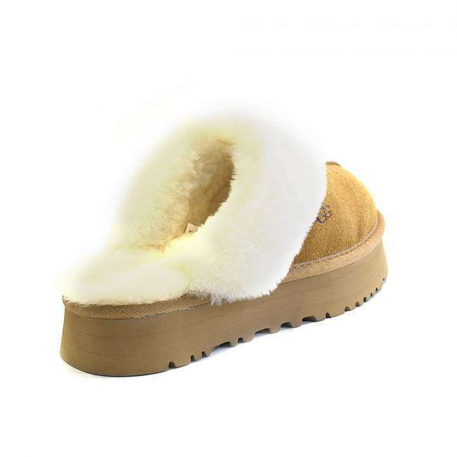 Жіночі UGG Шьопанці Платформа Помаранчеві Замша Disquette Chestnut Platform Slippers — фото 3