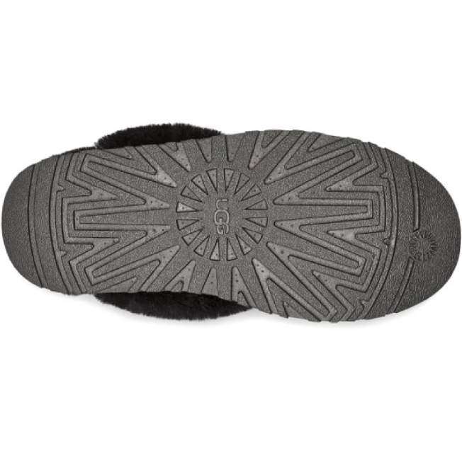 Жіночі UGG Шьопанці Платформа Чорні Замша Disquette Black Platform Slippers — фото 5