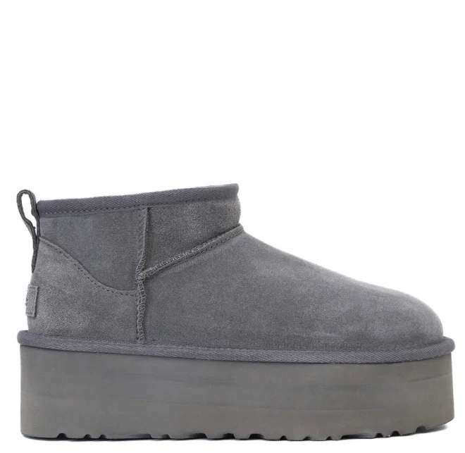 Жіночі UGG Ультра Міні Платформа Замша Сірі Classic Ultra Mini Platform Grey Suede