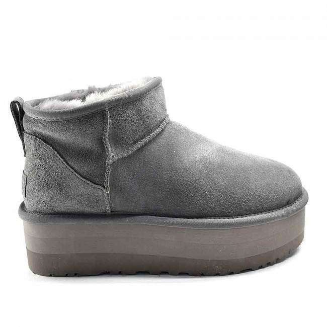 Жіночі UGG Ультра Міні Платформа Замша Сірі Classic Ultra Mini Platform Grey Suede — фото 4