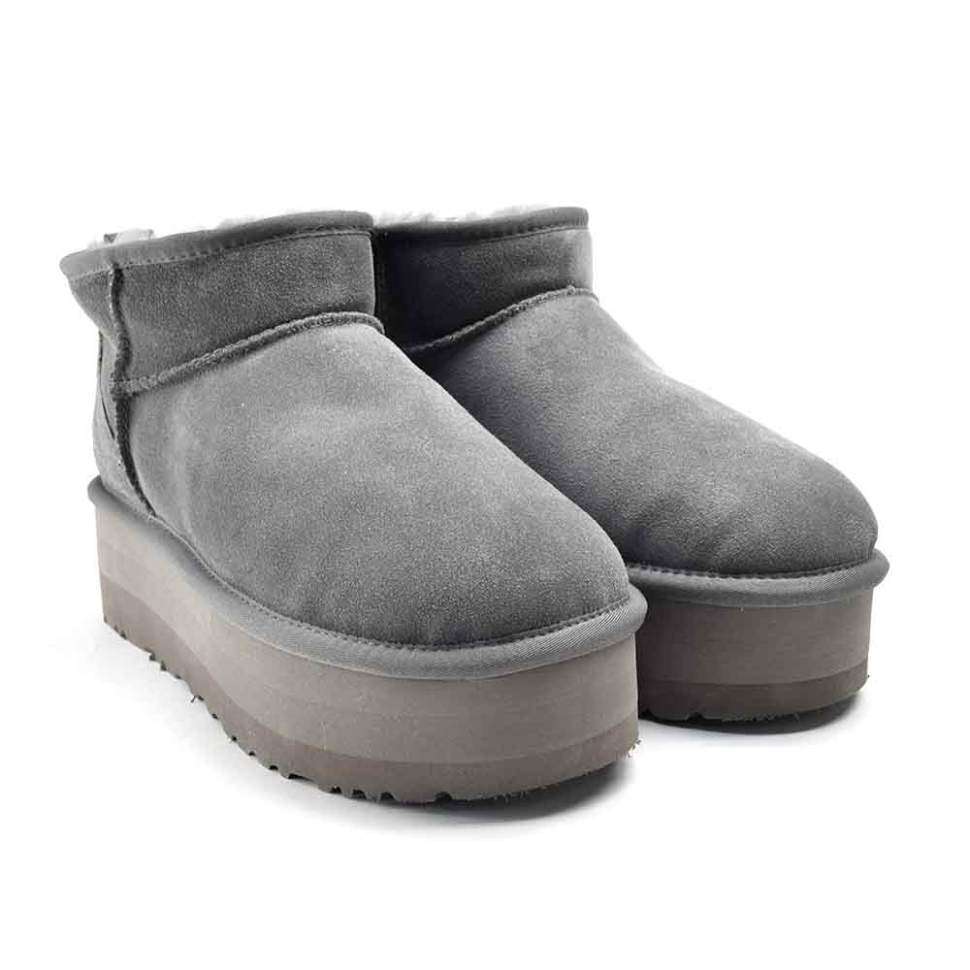 Жіночі UGG Ультра Міні Платформа Замша Сірі Classic Ultra Mini Platform Grey Suede — фото 5