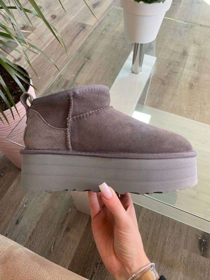 Жіночі UGG Ультра Міні Платформа Замша Сірі Classic Ultra Mini Platform Grey Suede — фото 6