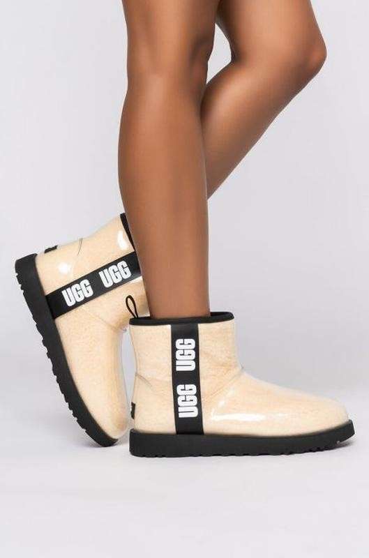 Жіночі UGG Міні Прозорі Силіконові Бежеві Classic Clear Mini Send — фото 8