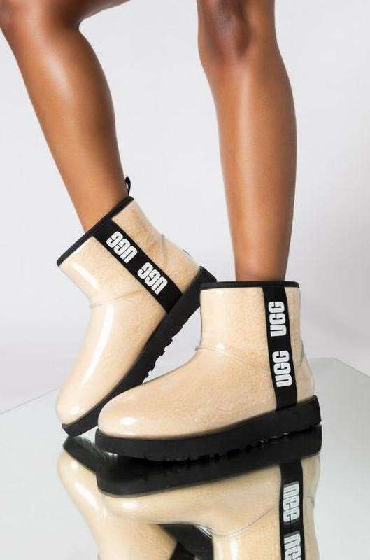 Жіночі UGG Міні Прозорі Силіконові Бежеві Classic Clear Mini Send — фото 9