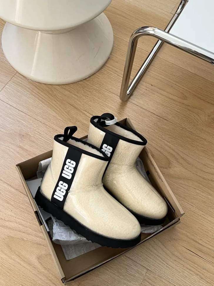 Жіночі UGG Міні Прозорі Силіконові Бежеві Classic Clear Mini Send — фото 10