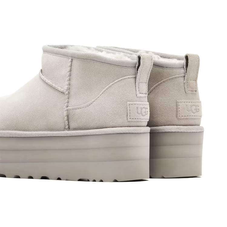 Жіночі UGG Ультра Міні Платформа Замша Сірі Classic Ultra Mini Platform Light Grey Suede — фото 14