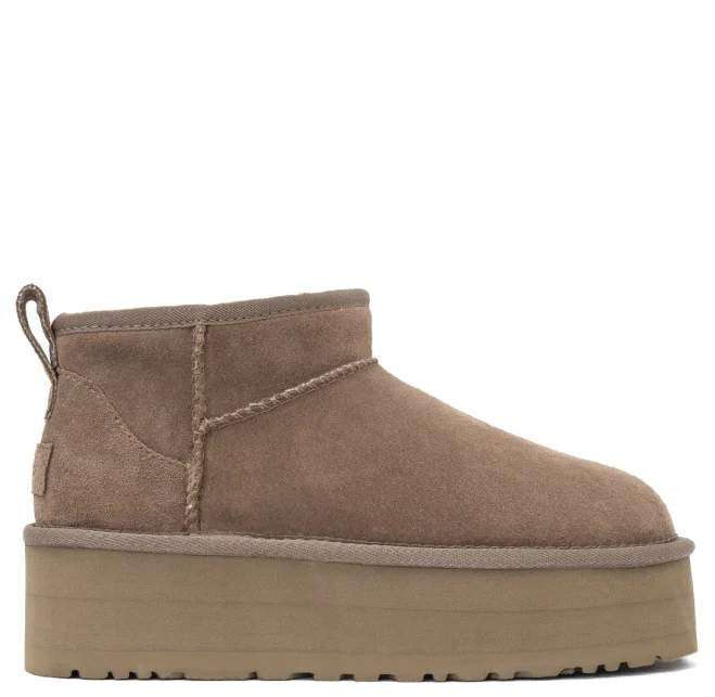 Жіночі UGG Ультра Міні Платформа Хакі Замша Ultra Mini Platform Khaki
