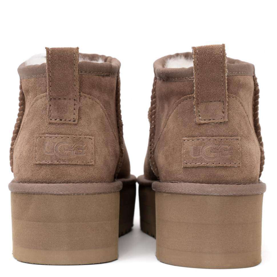 Жіночі UGG Ультра Міні Платформа Хакі Замша Ultra Mini Platform Khaki — фото 3