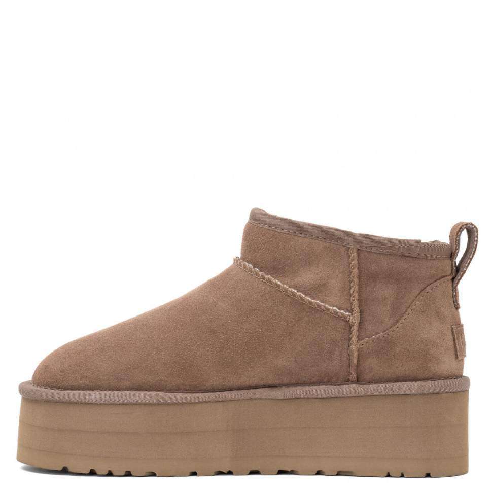 Жіночі UGG Ультра Міні Платформа Хакі Замша Ultra Mini Platform Khaki — фото 4
