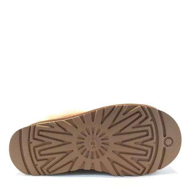 Жіночі UGG Платформа Чоботи Сліпери Тапці Помаранчеві Замша з Хутром Coquette Platform Chestnut — фото 4
