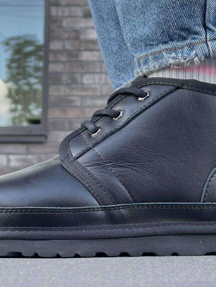 Чоловічі UGG Чоботи Шкіряні Ньюмел Чорні Leather Neumel Black — фото 13
