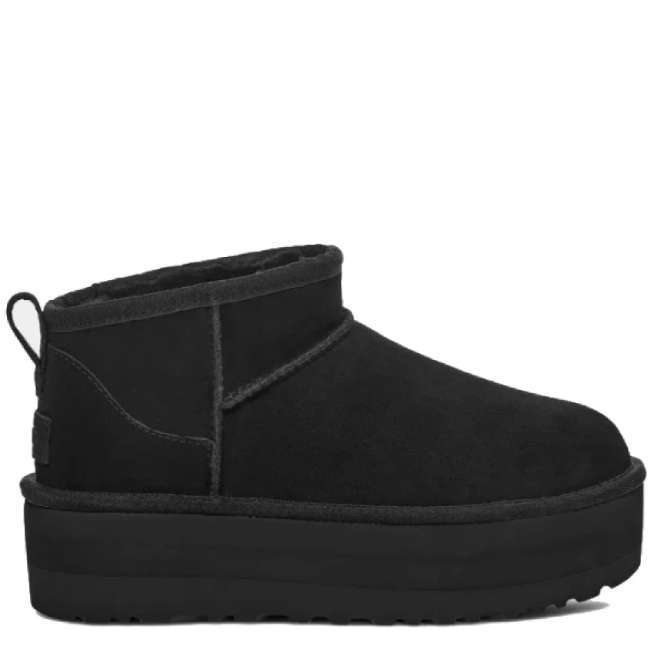 Жіночі UGG Ультра Міні Чорні на Платформі Замшеві Ultra Mini Platform Black Suede 2