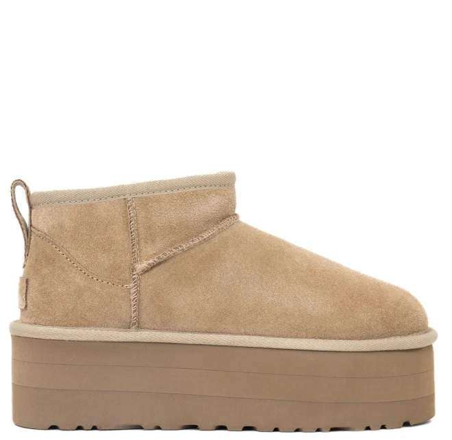 Жіночі UGG Ультра Міні Платформа Пісочні Classic Ultra Mini Platform Mustard Seed Suede