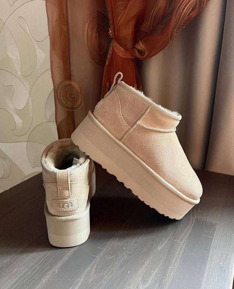 Жіночі UGG Ультра Міні Платформа Пісочні Classic Ultra Mini Platform Mustard Seed Suede — фото 7