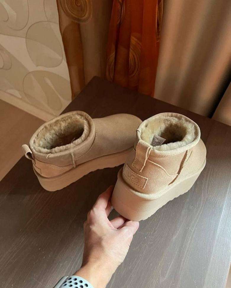 Жіночі UGG Ультра Міні Платформа Пісочні Classic Ultra Mini Platform Mustard Seed Suede — фото 10