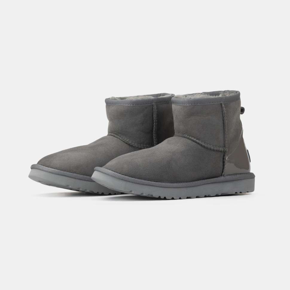 Жіночі UGG Міні Сірі Замша Хром Classic Mini Grey CHROMIUM — фото 3