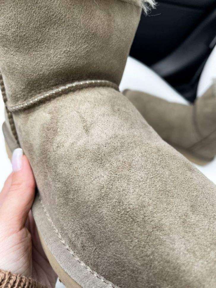 Жіночі UGG Класік Міні Хакі Замшеві Змійка Zip Classic Mini Khaki Suede — фото 13
