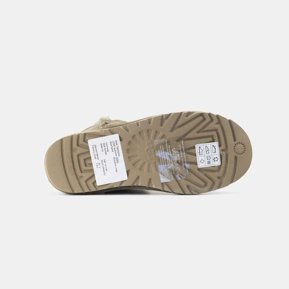 Жіночі UGG Класік Міні Хакі Замшеві Змійка Zip Classic Mini Khaki Suede — фото 6