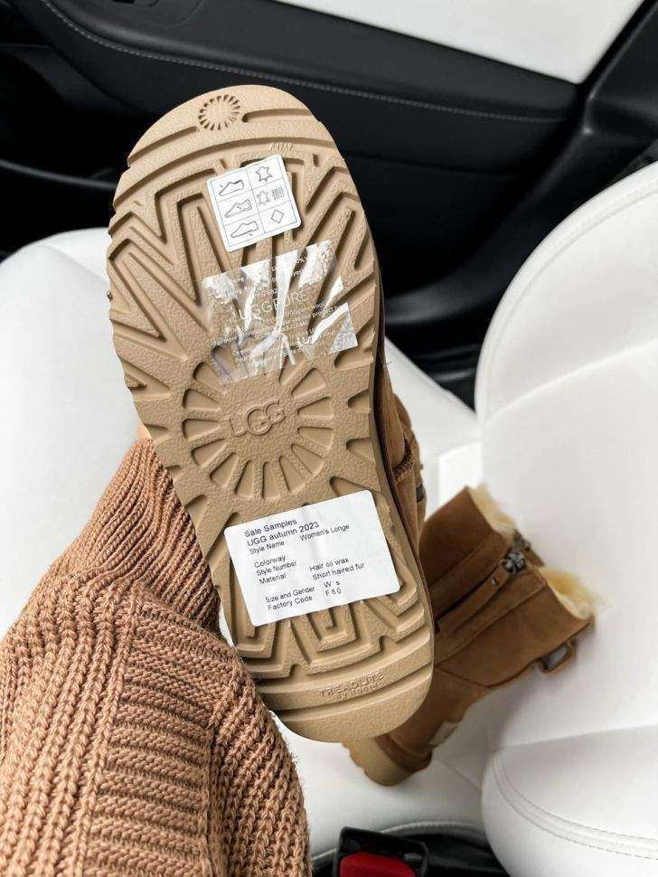 Жіночі UGG Міні Руді Замша з Змійкою Zip Mini Chestnut Suede — фото 3