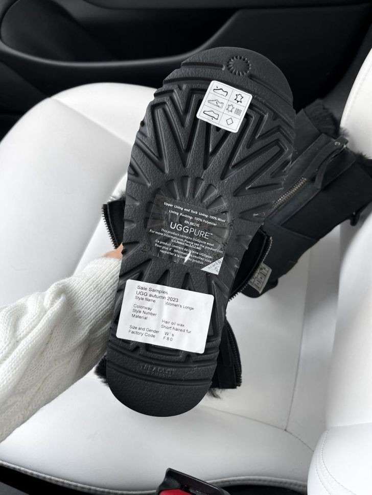 Жіночі UGG Міні Замша з Змійкою Mini Australia Zip Black Suede — фото 2