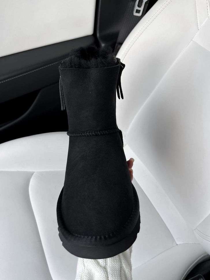 Жіночі UGG Міні Замша з Змійкою Mini Australia Zip Black Suede — фото 4