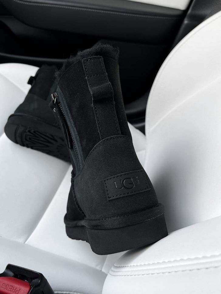 Жіночі UGG Міні Замша з Змійкою Mini Australia Zip Black Suede — фото 10