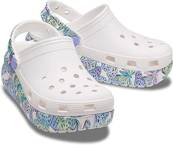 Жіночі Crocs Crush Clog White/Multi Butterfly