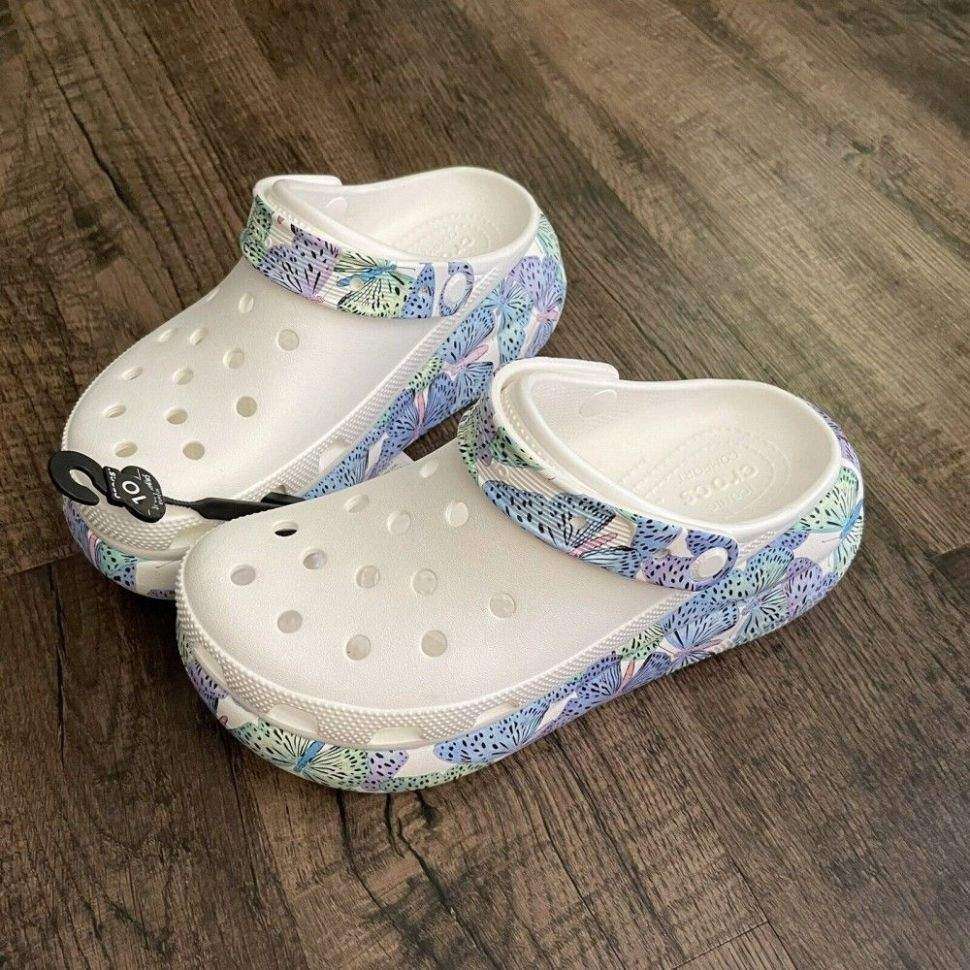 Жіночі Crocs Crush Clog White/Multi Butterfly — фото 3