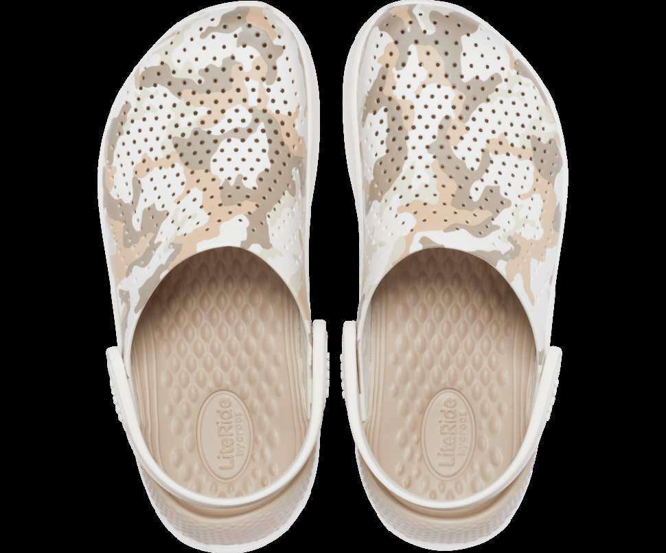 Чоловічі Crocs LiteRide Printed Camo Clog Almost White — фото 4
