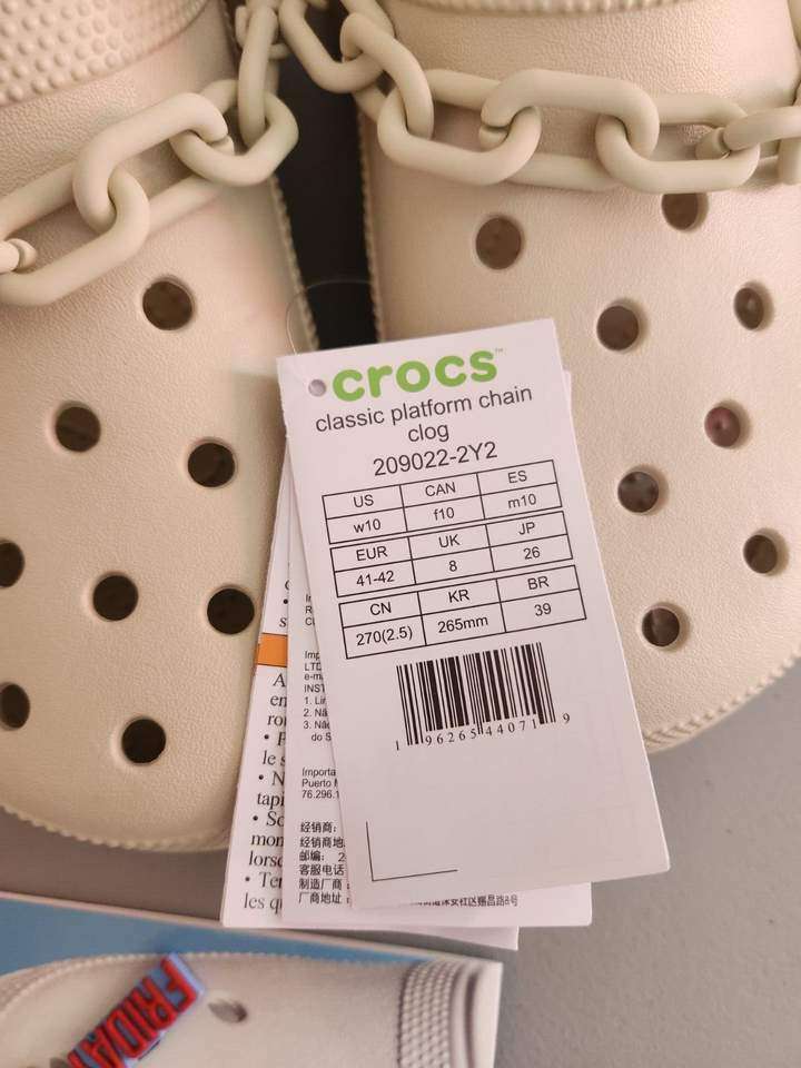 Жіночі Crocs Women's Classic Clog Platform Chain Bone — фото 10
