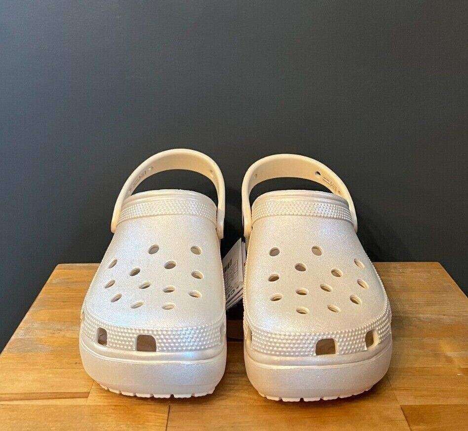 Жіночі Crocs Classic Platform Shimmer Clog Vanilla — фото 5