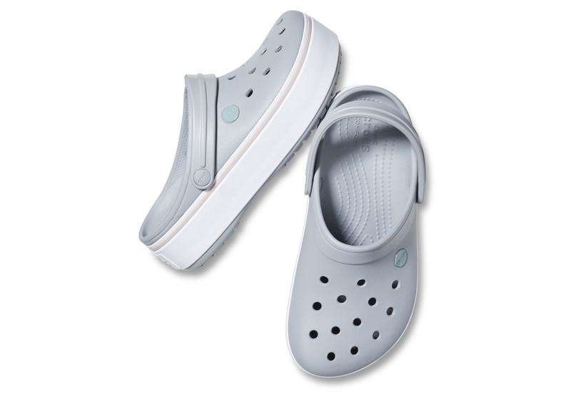 Дитячі Crocs для дівчинки Crocband Platform Clog Grey/Rose — фото 2