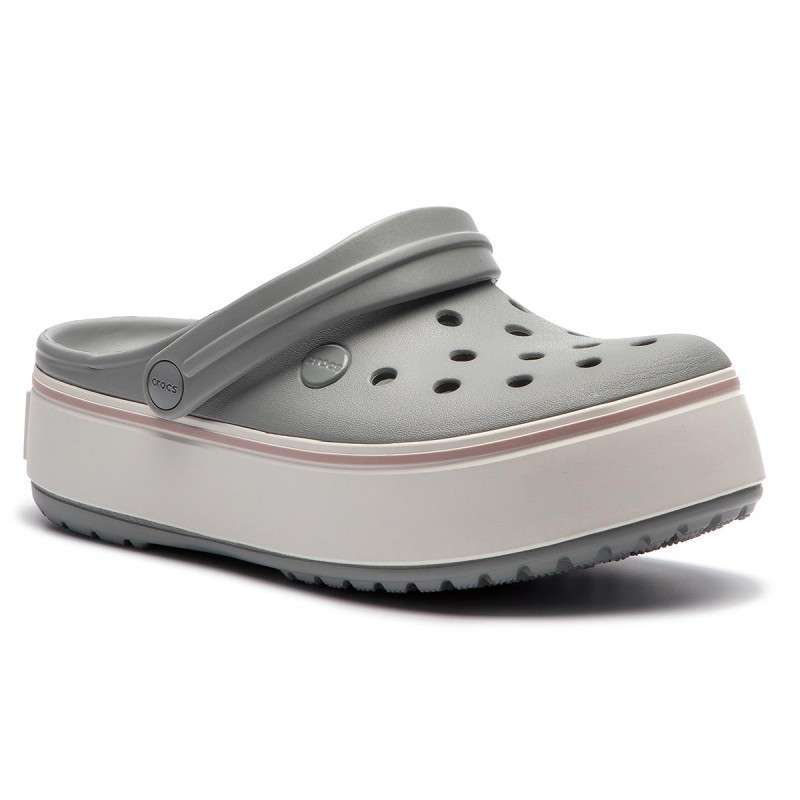 Дитячі Crocs для дівчинки Crocband Platform Clog Grey/Rose — фото 3