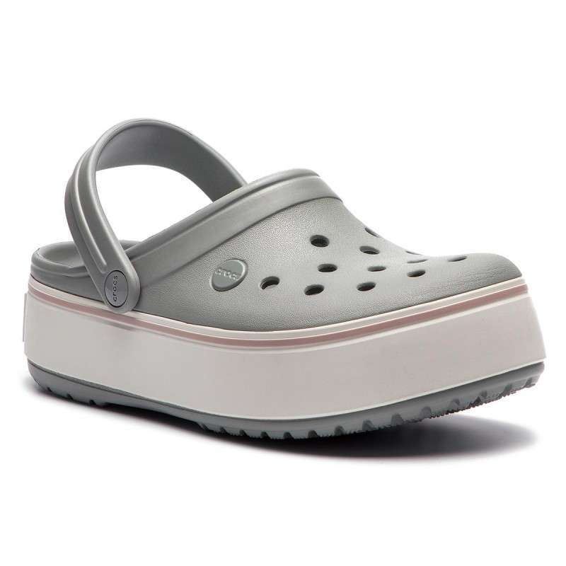 Дитячі Crocs для дівчинки Crocband Platform Clog Grey/Rose — фото 4