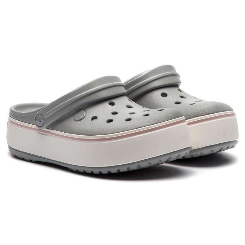 Дитячі Crocs для дівчинки Crocband Platform Clog Grey/Rose — фото 5